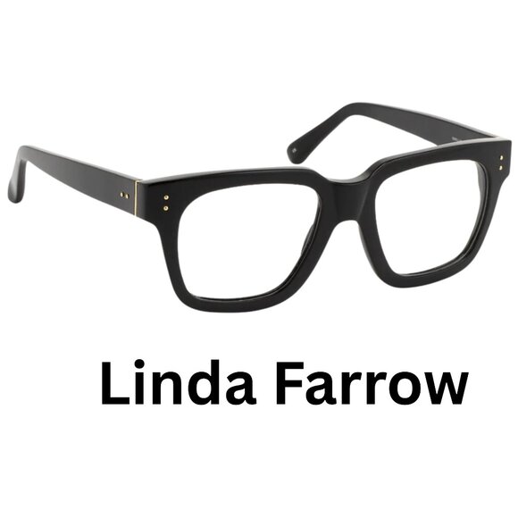 New Authentic  Linda Farrow Black Eyeglasses LFL/71/1  Hand Made Japan - Picture 6 of 6